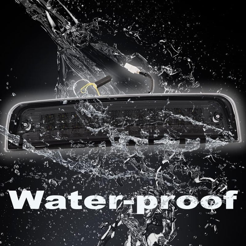 GPLUS Rear LED 3rd Third Brake Light Compatible With Dodge Ram 1500 2009-2017,Compatible With 2010-2017 Ram 2500 3500,3RD Cargo LED Stop Lamps Smoky Lens Black Housing - Image 2